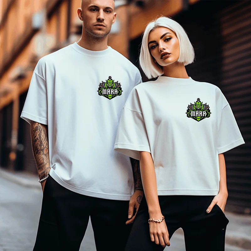 Mara T-Shirt Front/Backprint Weiß – Bild 2
